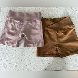 Skin colored Biker Shorts Set